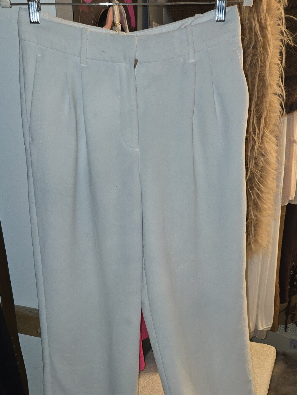 Aritzia Effortless Pant Light Stone Size 4 Short High Rise Pleated Trouser